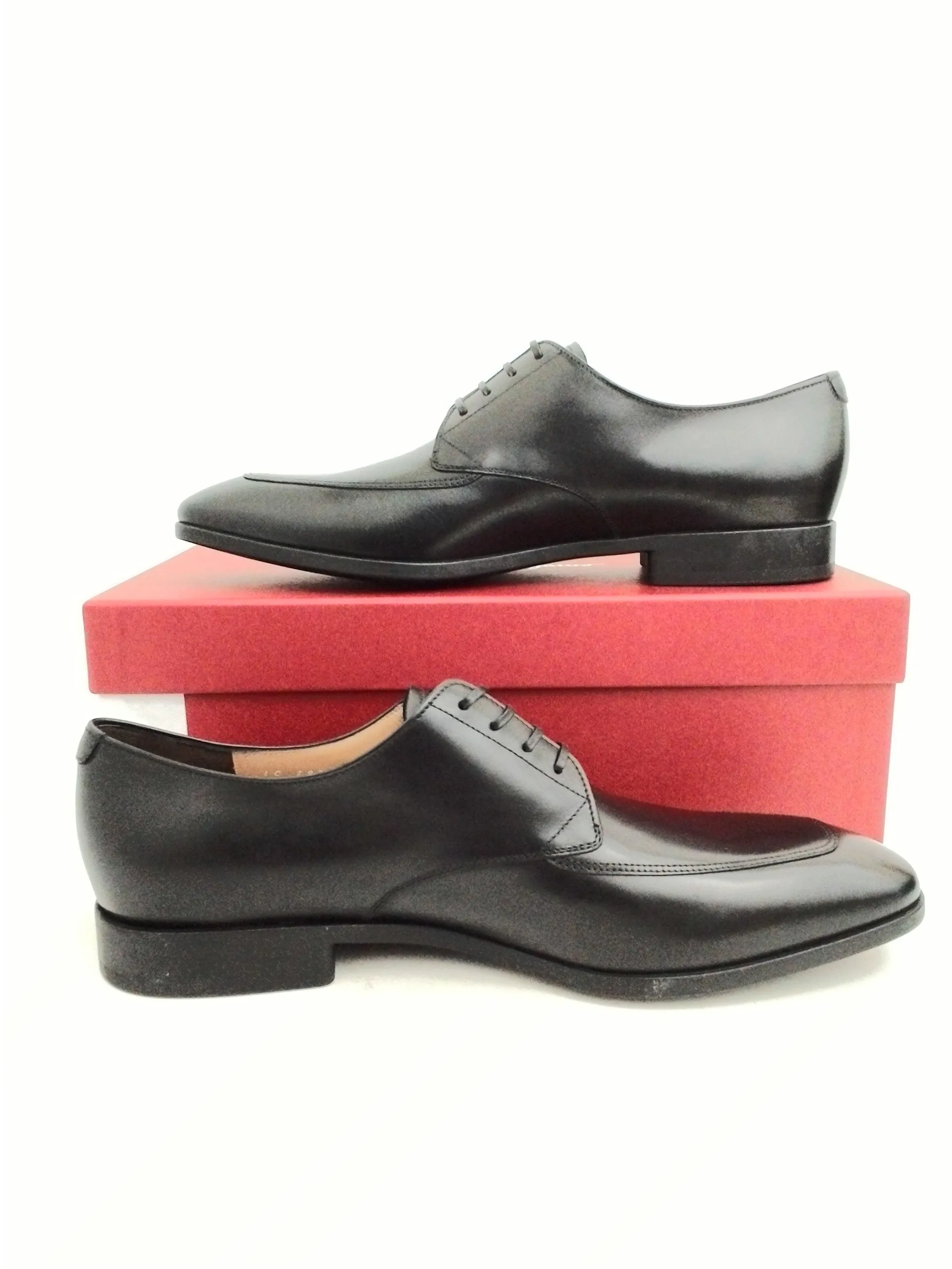 Salvatore Ferragamo Men's Tristano Nero Calf Leather Dress Shoes Size 7-13 E
