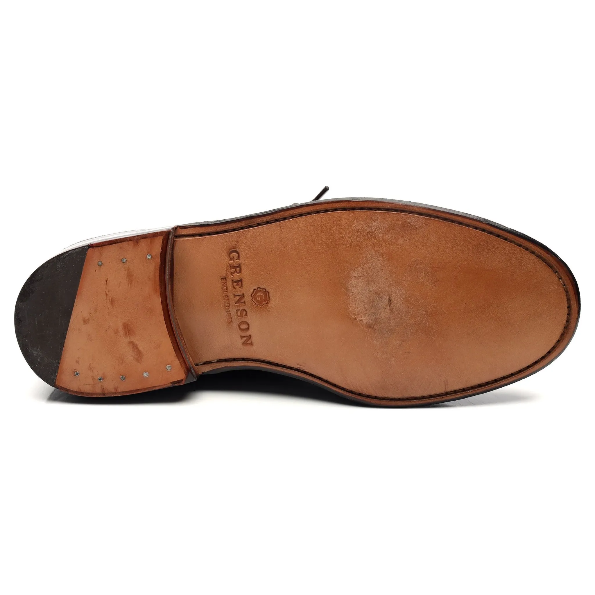 'Sharp' Dark Brown Leather Brogues Boots UK 7.5 G