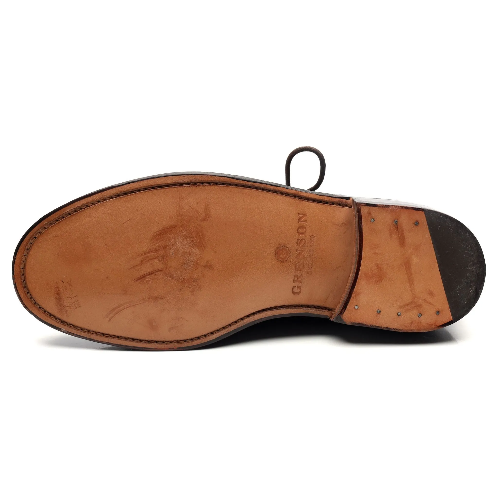 'Sharp' Dark Brown Leather Brogues Boots UK 7.5 G