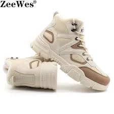 SHEIN Color Block Combat Army Ankle Boots