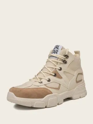 SHEIN Color Block Combat Army Ankle Boots