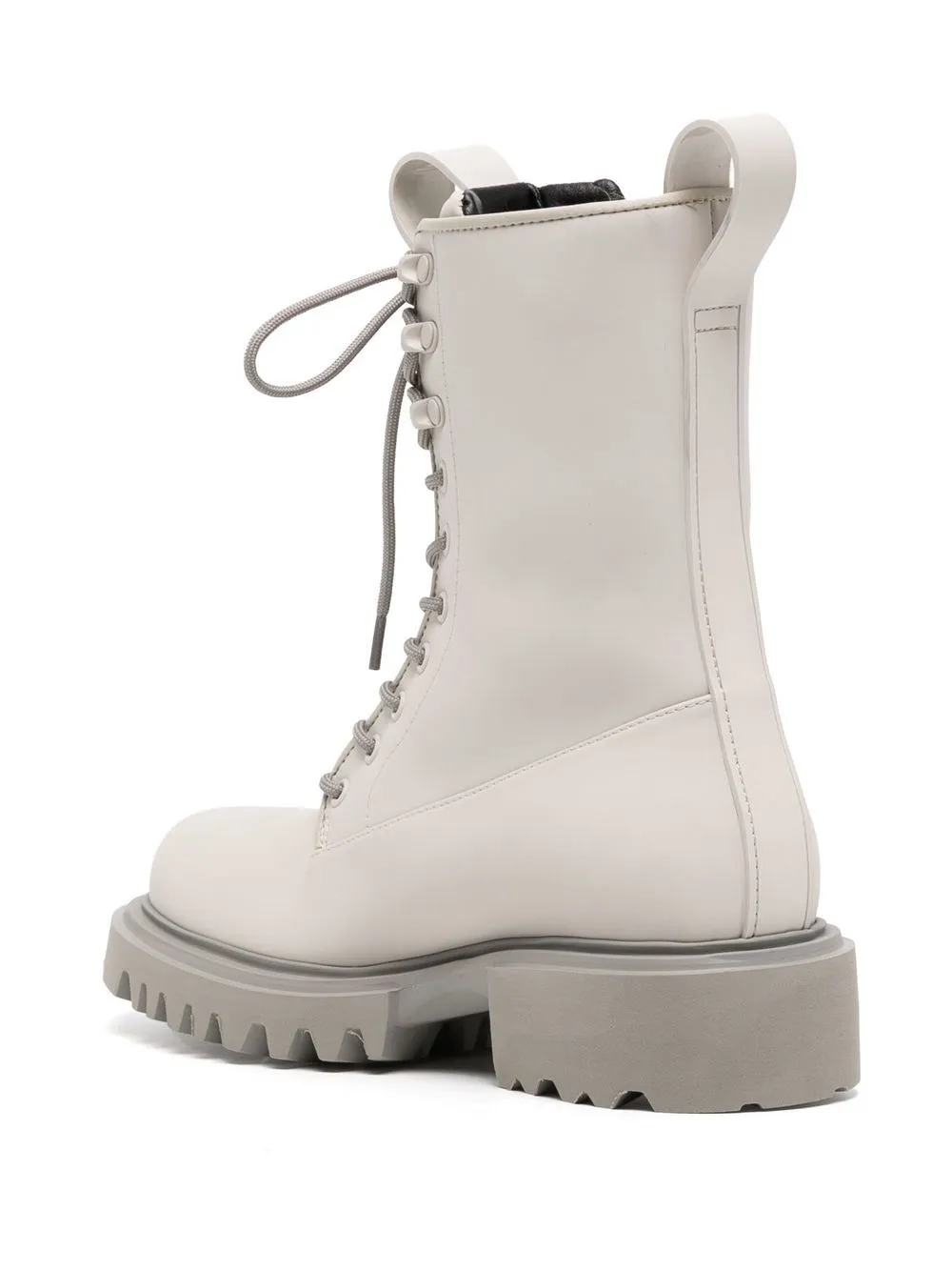 Show lace-up combat boots