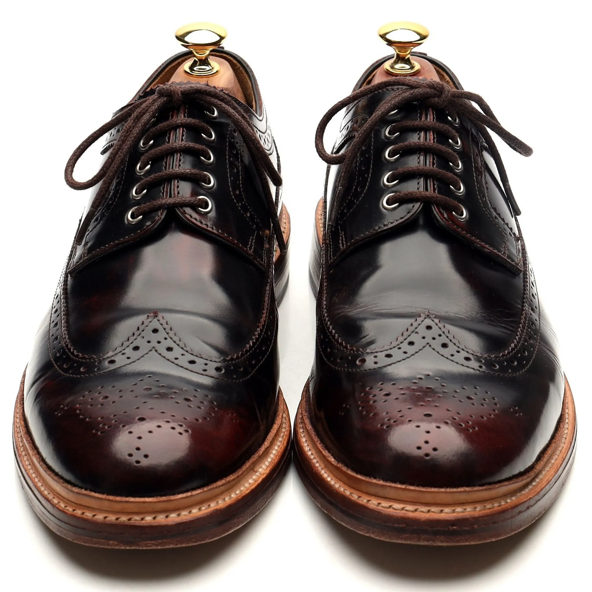 'Sid' Burgundy Leather Derby Brogues UK 9 G
