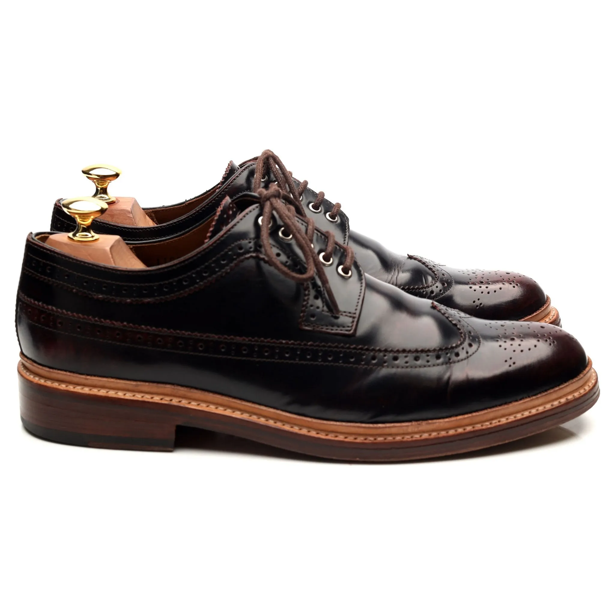 'Sid' Burgundy Leather Derby Brogues UK 9 G