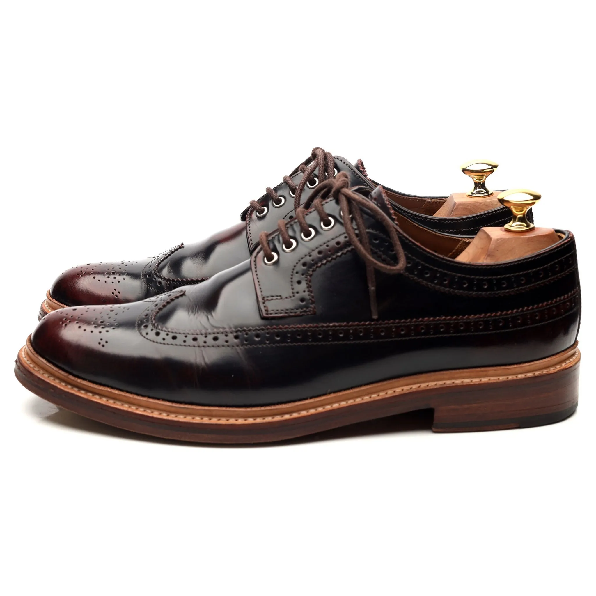 'Sid' Burgundy Leather Derby Brogues UK 9 G