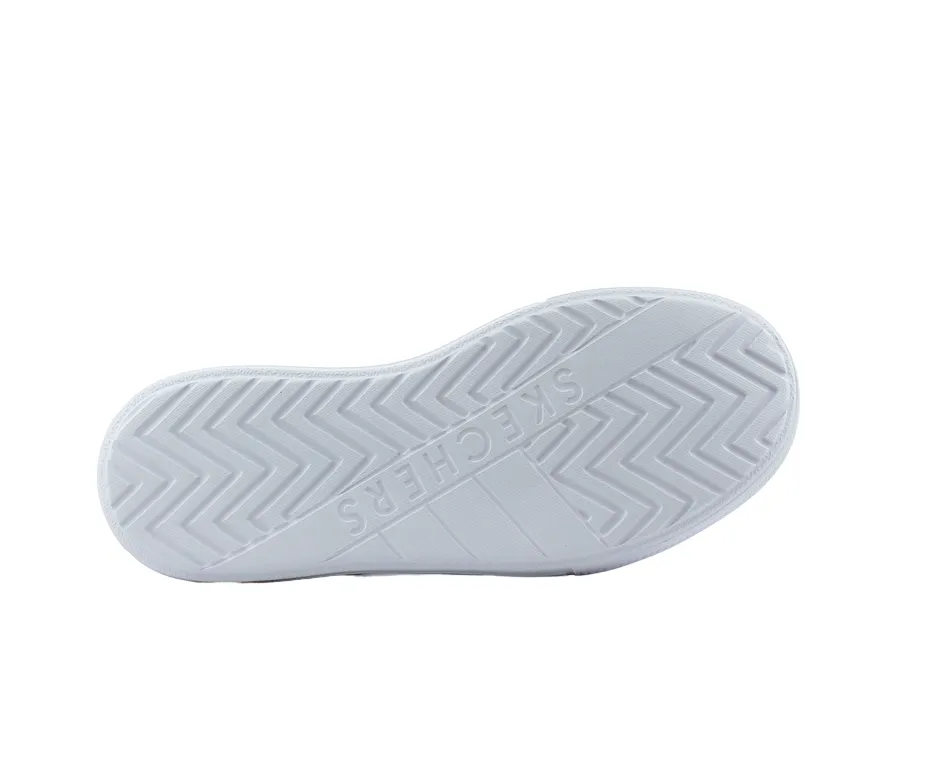 Skechers scarpa sneakers da ragazza alta con cerniera Hyperlift 310253L/WHT bianco