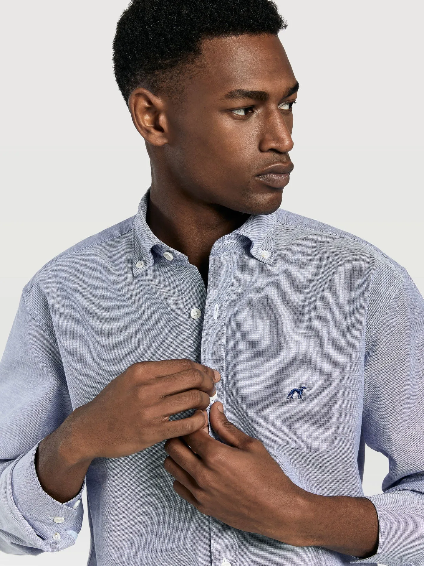 Slim fit 100I cotton plain oxford shirt