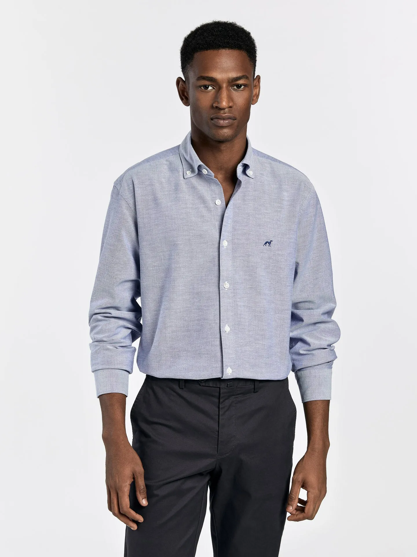 Slim fit 100I cotton plain oxford shirt