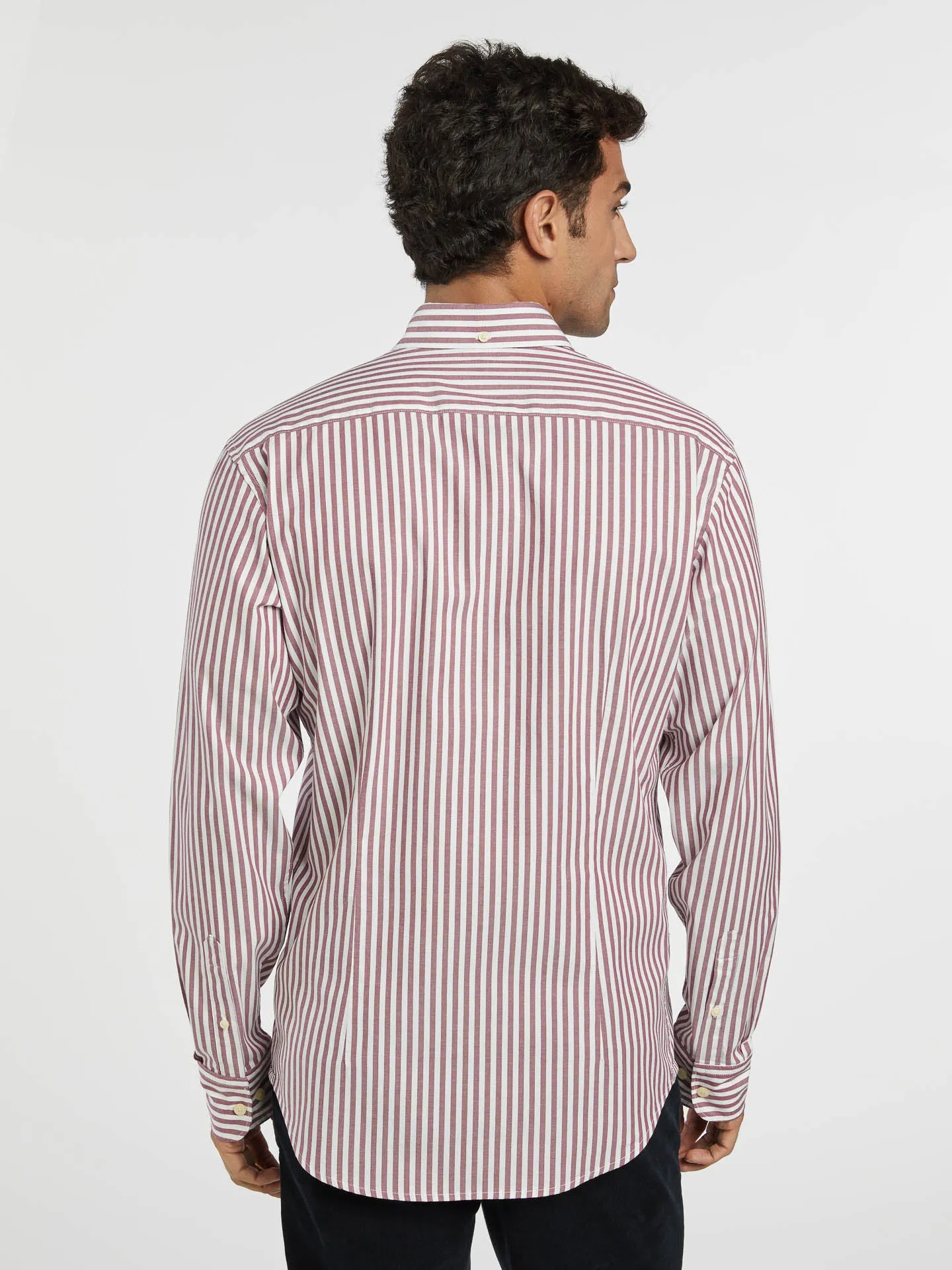 Slim fit 100I cotton striped oxford shirt