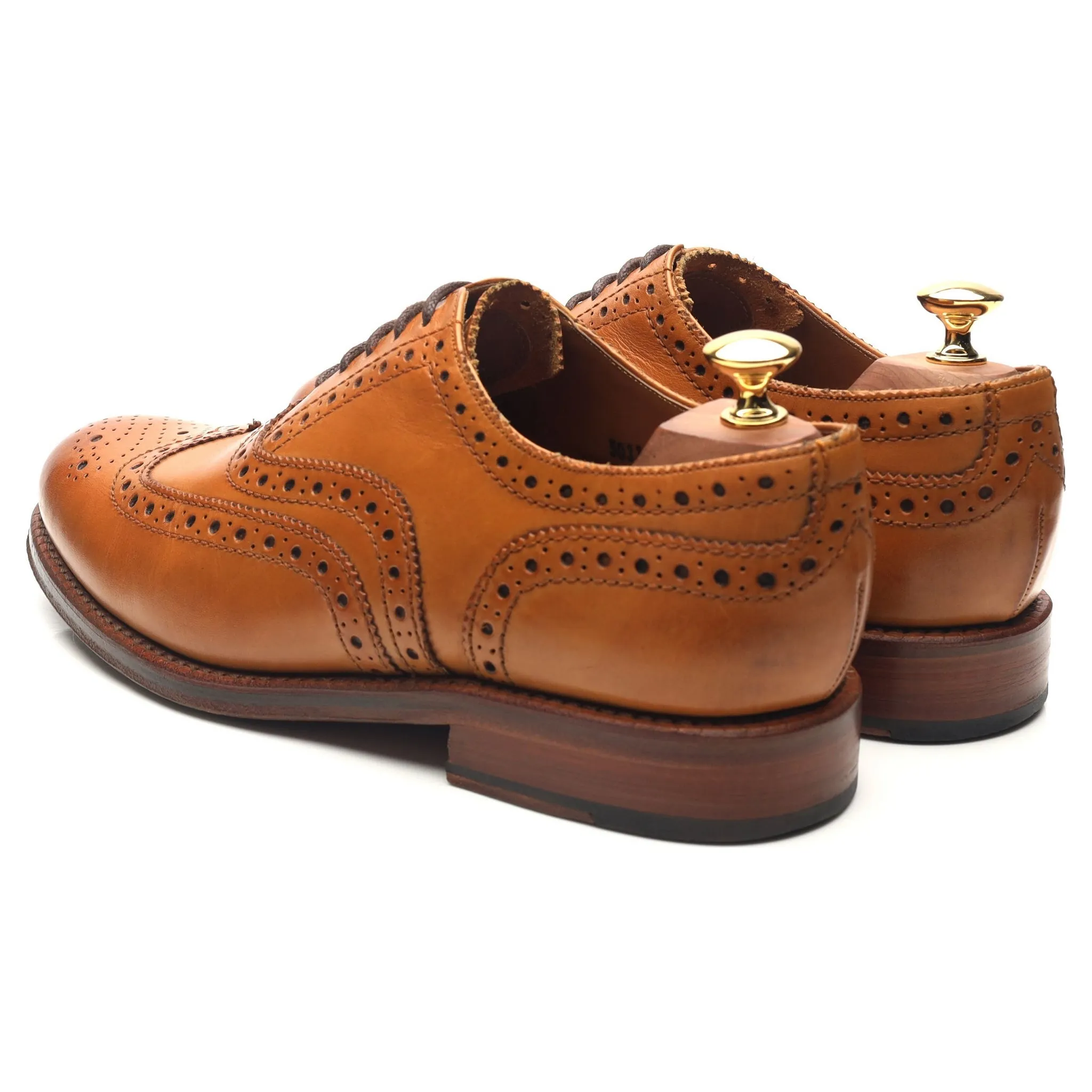'Stanley' Tan Brown Leather Brogues UK 9 G