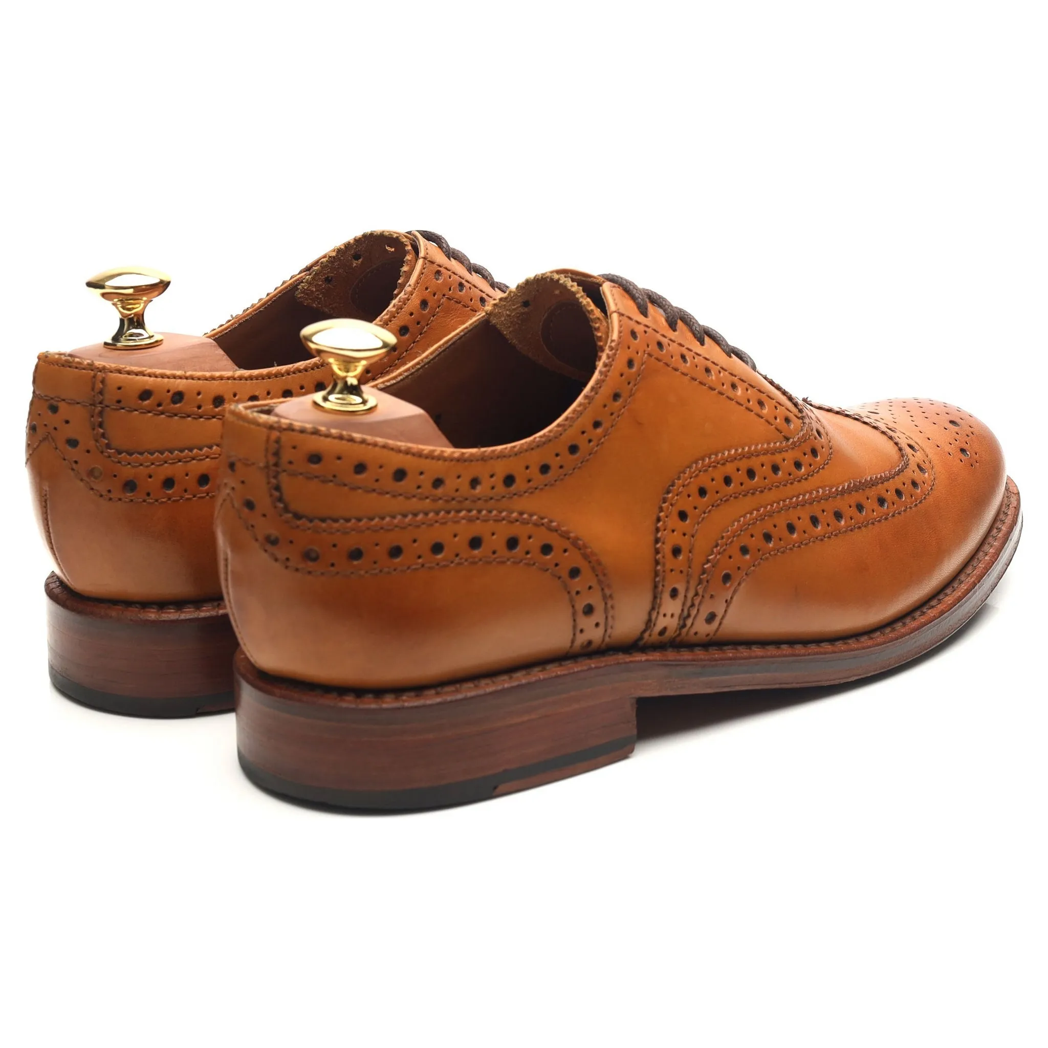 'Stanley' Tan Brown Leather Brogues UK 9 G