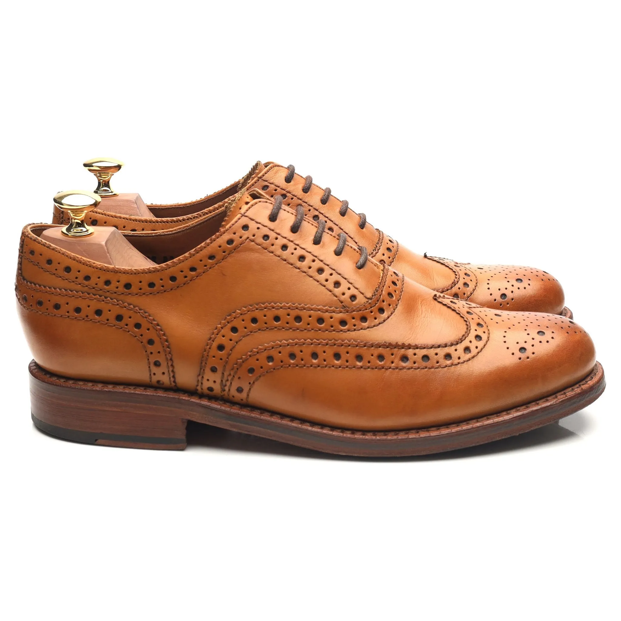 'Stanley' Tan Brown Leather Brogues UK 9 G