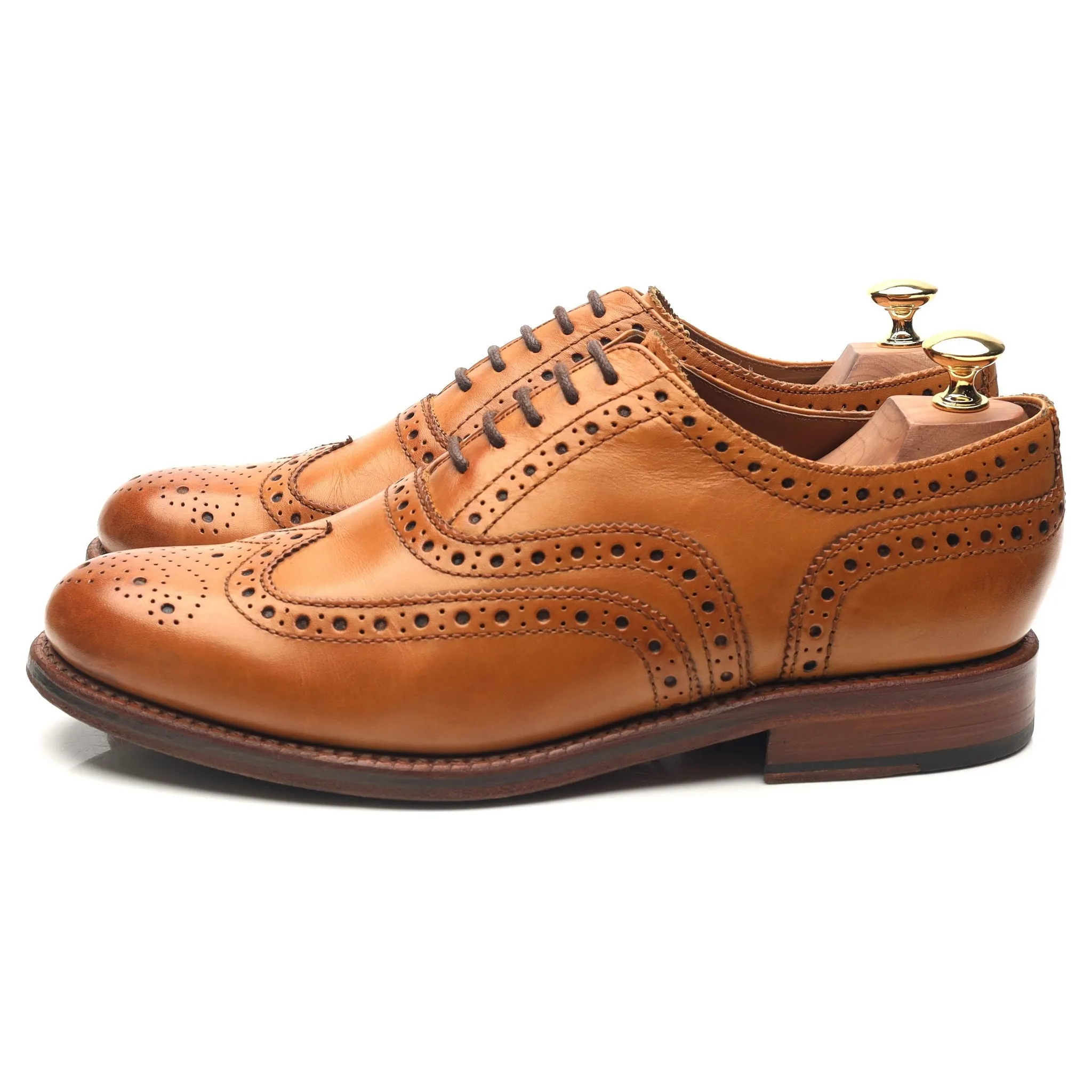 'Stanley' Tan Brown Leather Brogues UK 9 G