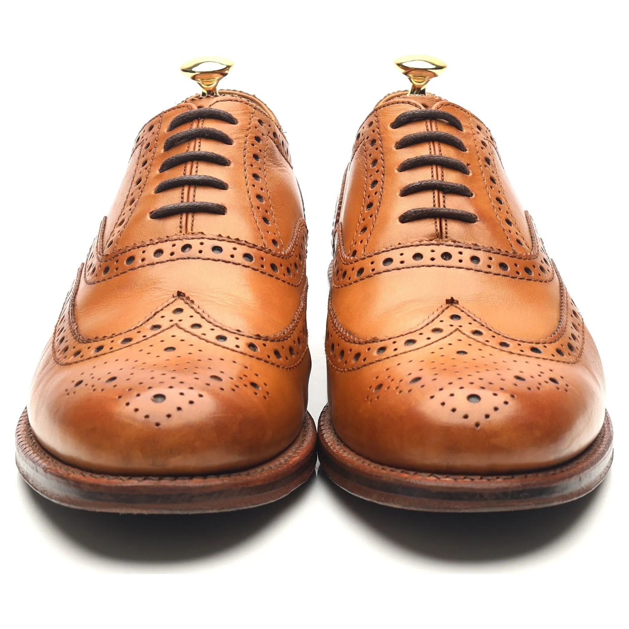 'Stanley' Tan Brown Leather Brogues UK 9 G