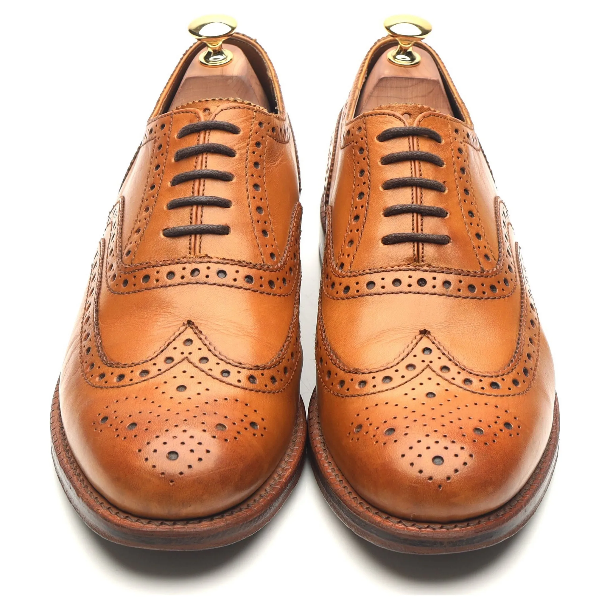 'Stanley' Tan Brown Leather Brogues UK 9 G