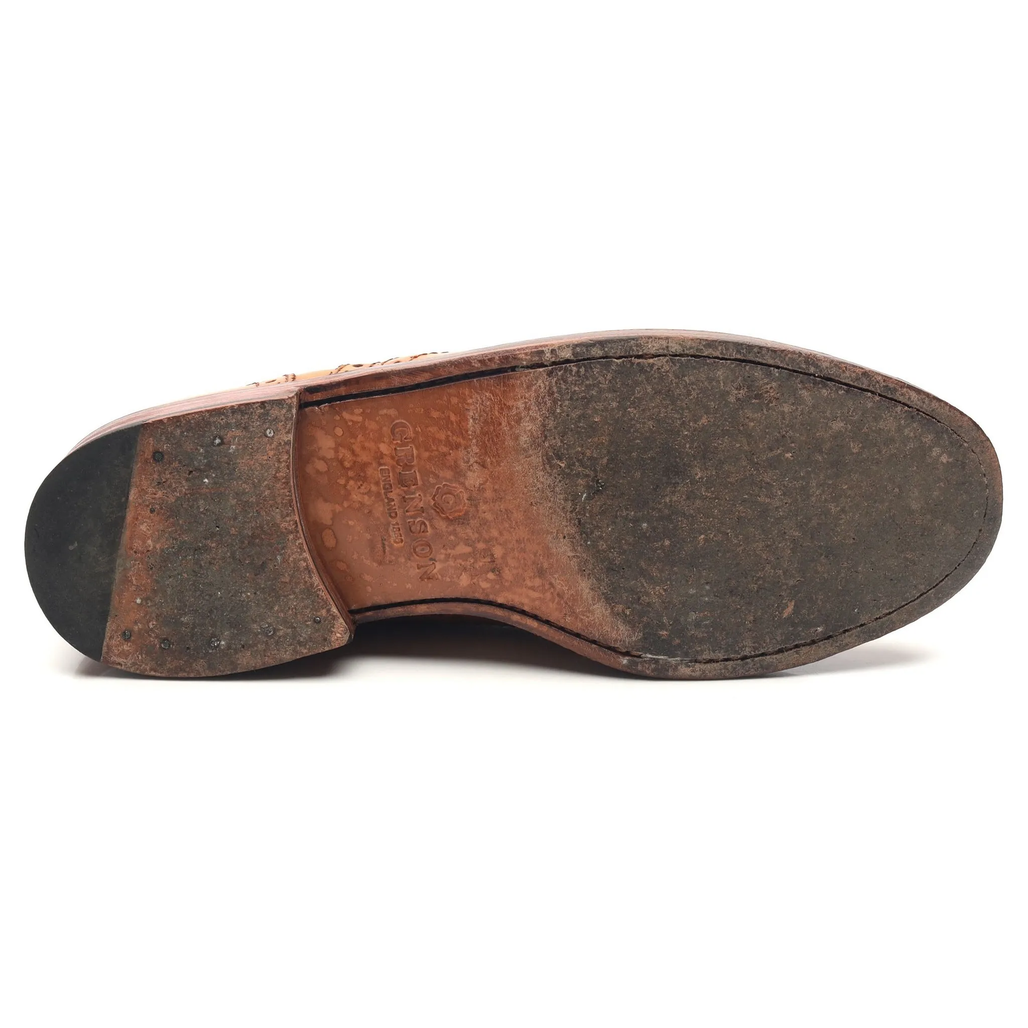 'Stanley' Tan Brown Leather Brogues UK 9 G