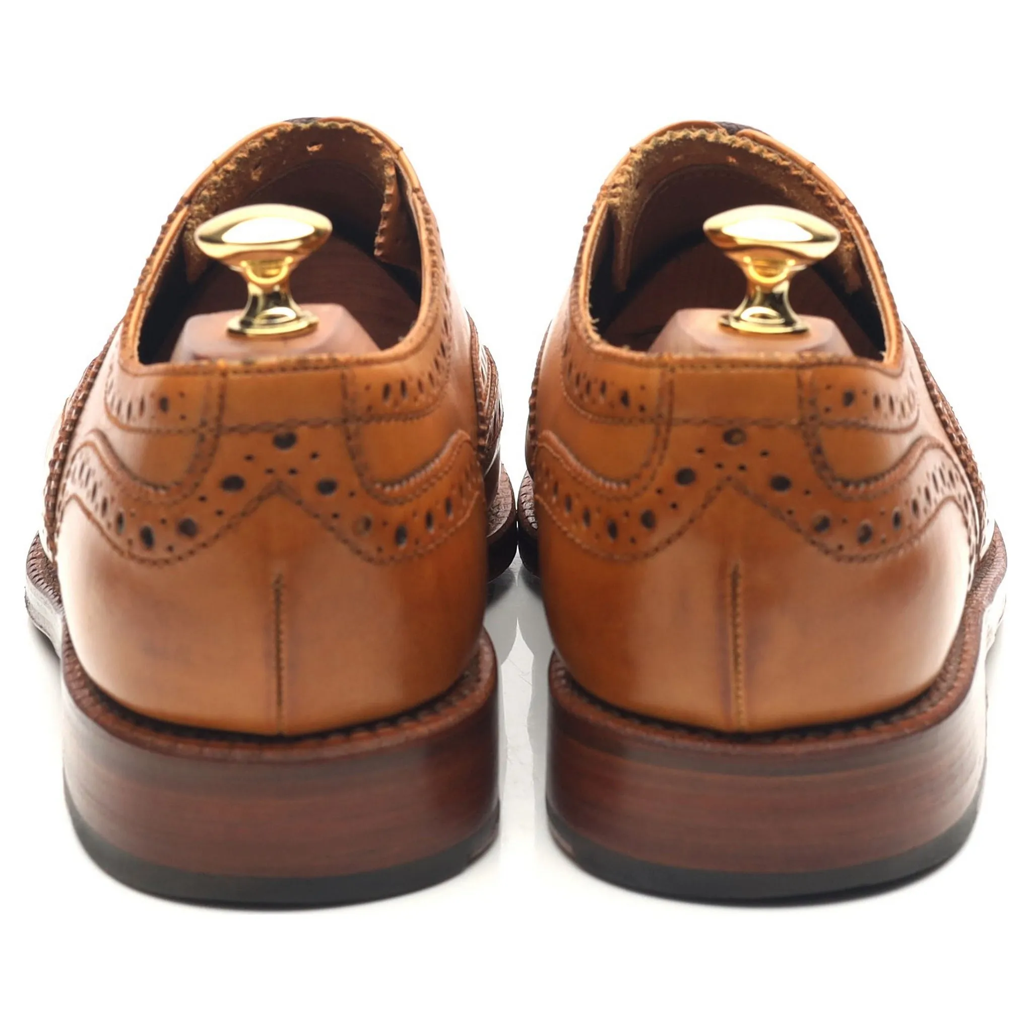 'Stanley' Tan Brown Leather Brogues UK 9 G