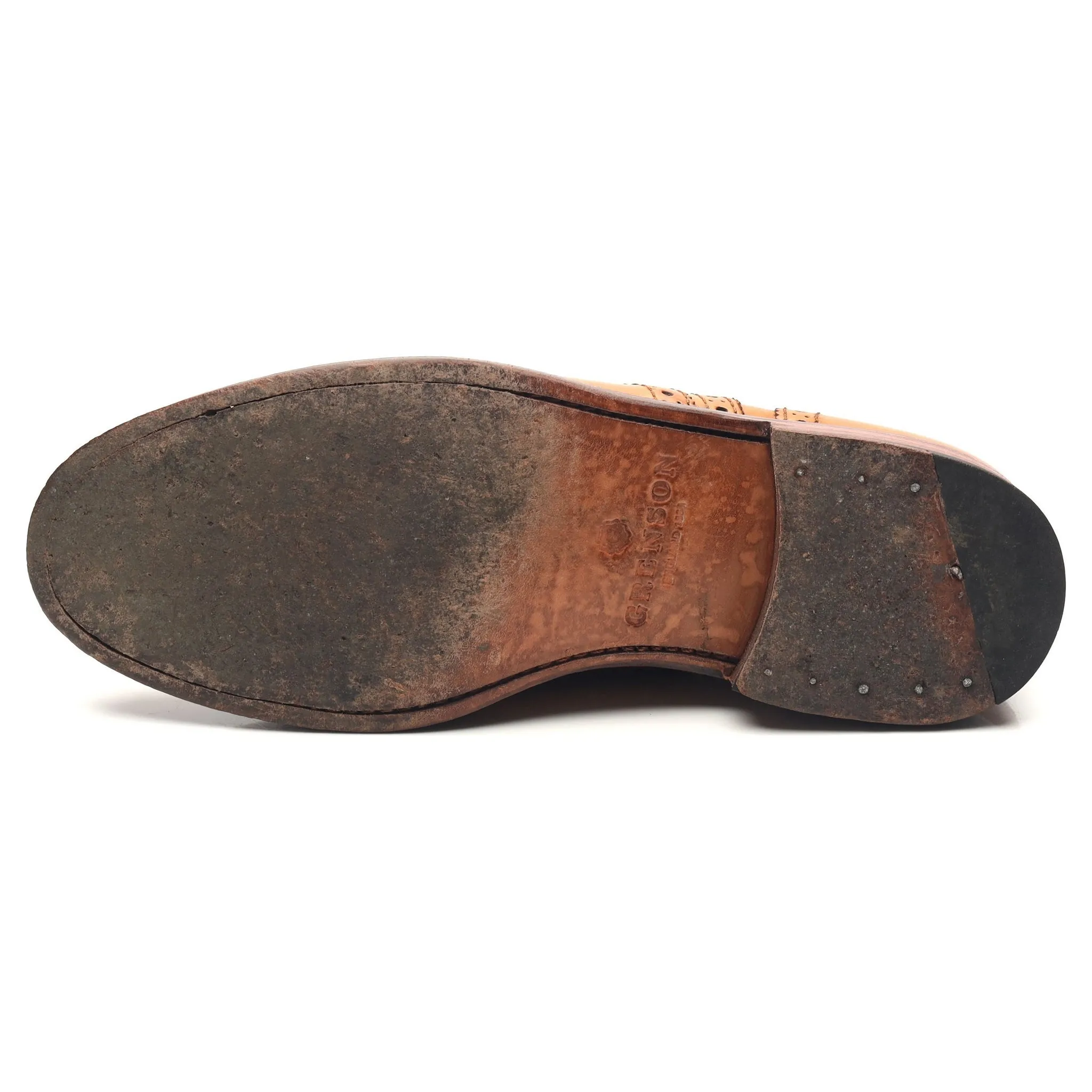 'Stanley' Tan Brown Leather Brogues UK 9 G