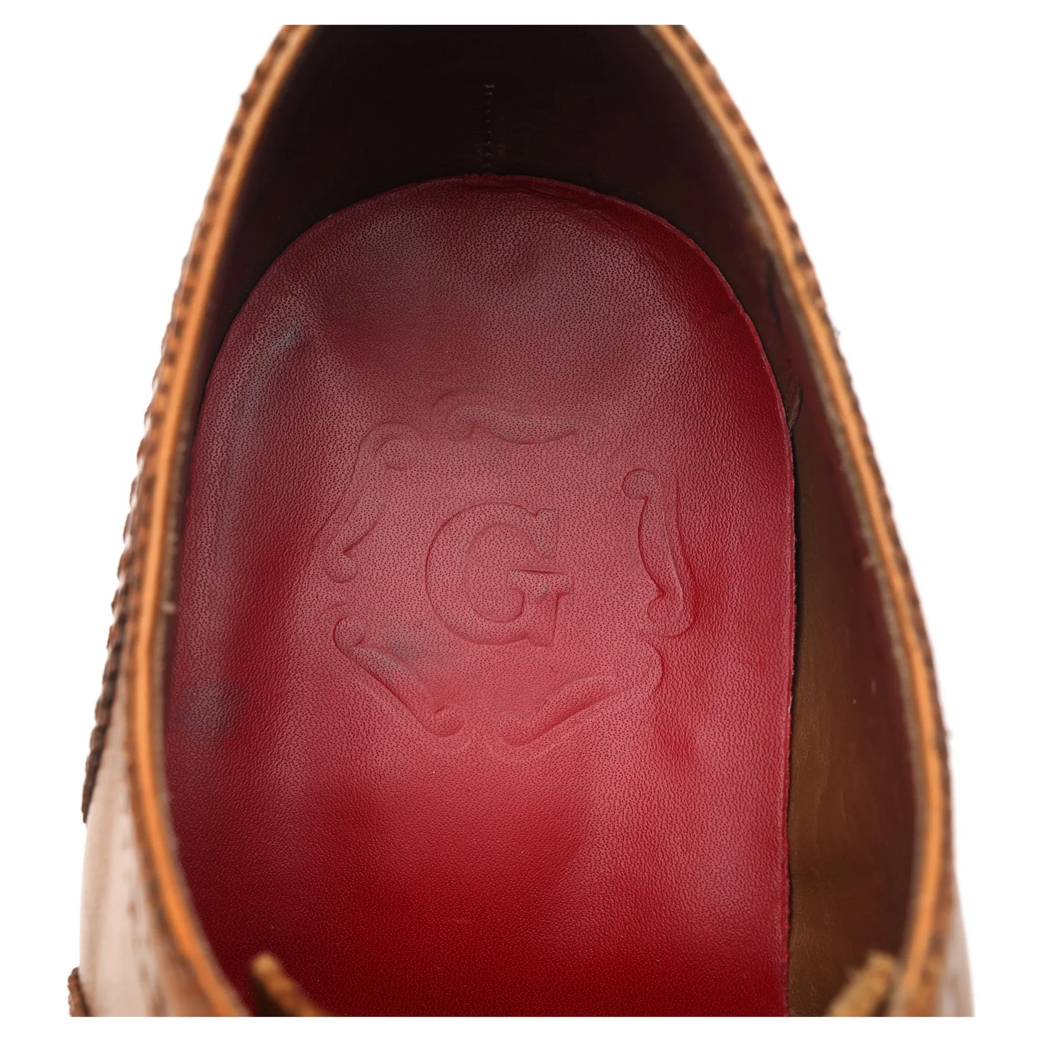 'Stanley' Tan Brown Leather Brogues UK 9 G