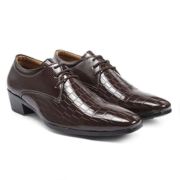 Synthetic Material Casual Lace-up Height Increasing Shoes-JonasParamount
