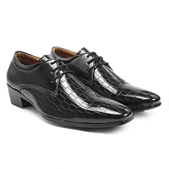 Synthetic Material Casual Lace-up Height Increasing Shoes-JonasParamount