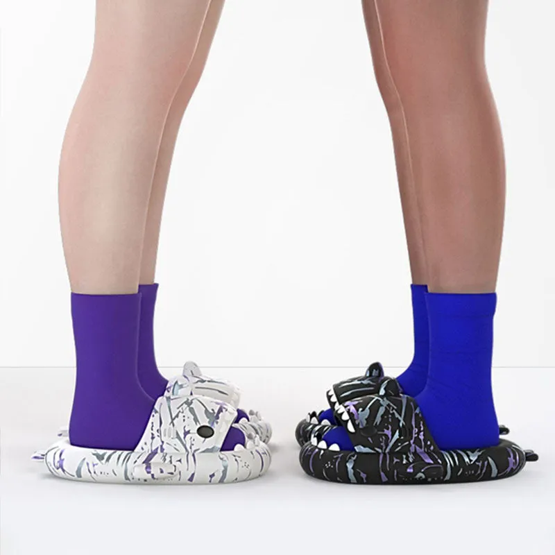 The Cyberpunk Cloud Shark Slides Unisex Shark Slippers
