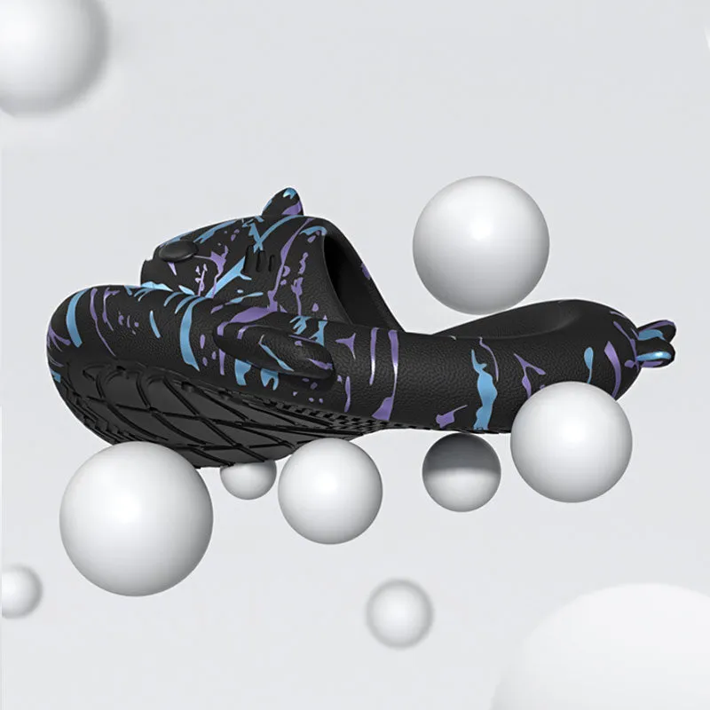 The Cyberpunk Cloud Shark Slides Unisex Shark Slippers