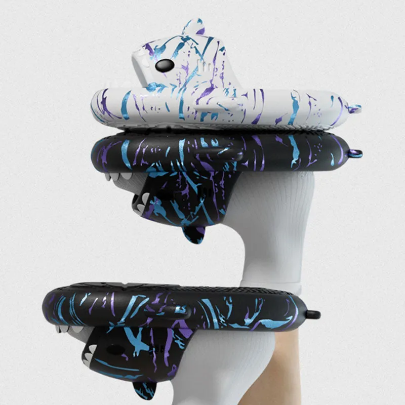 The Cyberpunk Cloud Shark Slides Unisex Shark Slippers