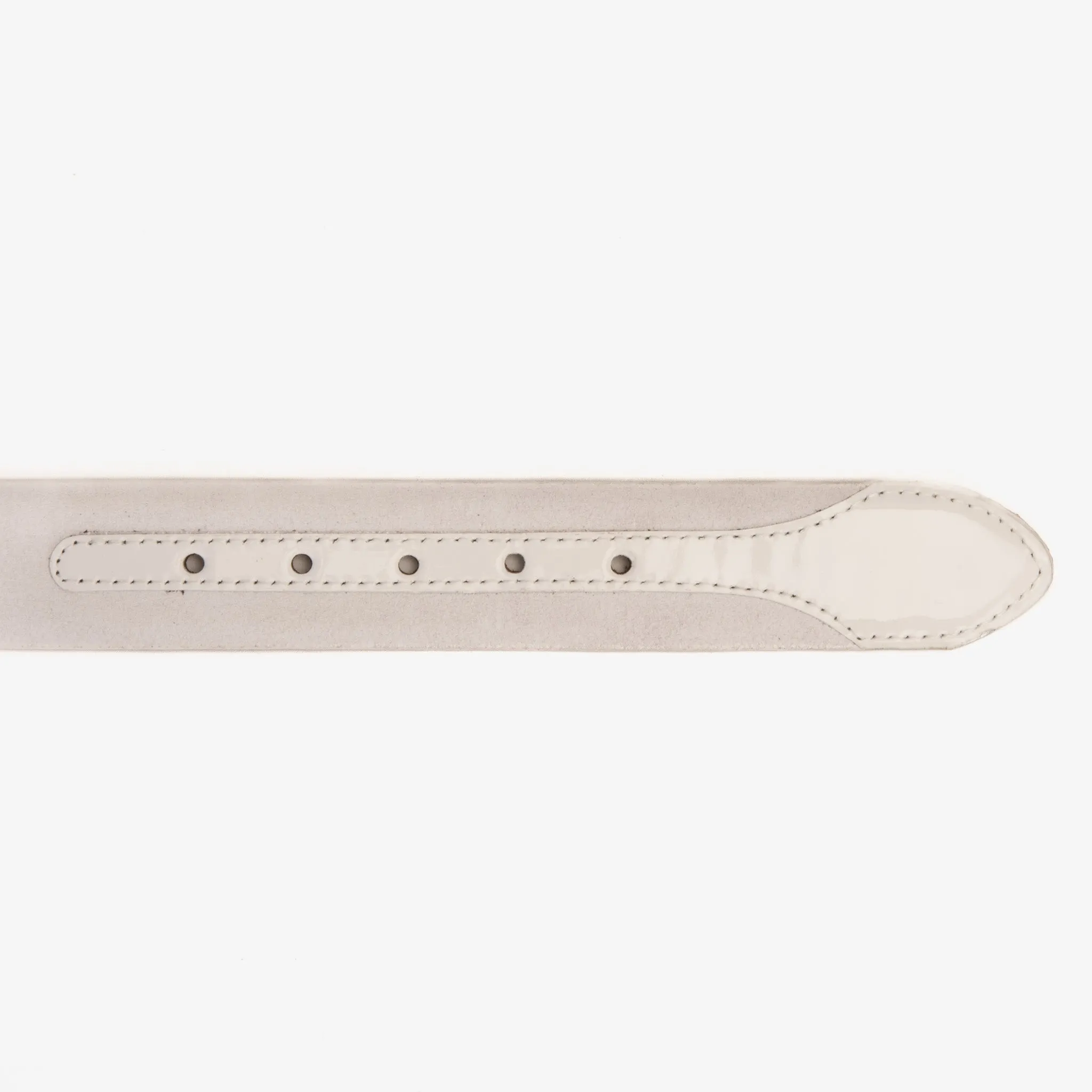 The Eugene White & Gold Woven Leather Belt