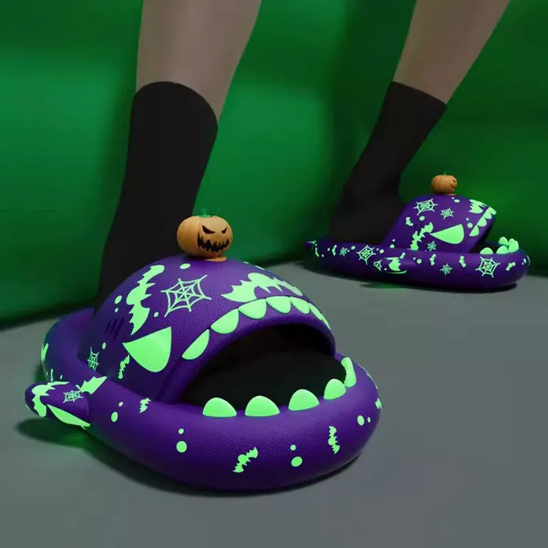 The Luminous Unisex Sizing Slippers Christmas Charms Shark Sandals