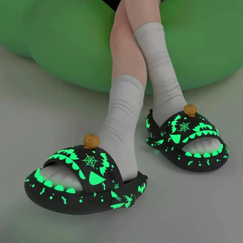 The Luminous Unisex Sizing Slippers Christmas Charms Shark Sandals