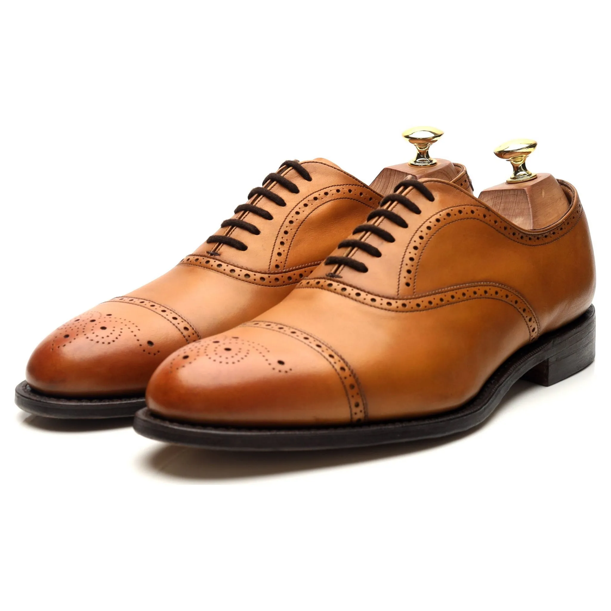 'Toronto' Tan Brown Leather Oxford UK 8 G