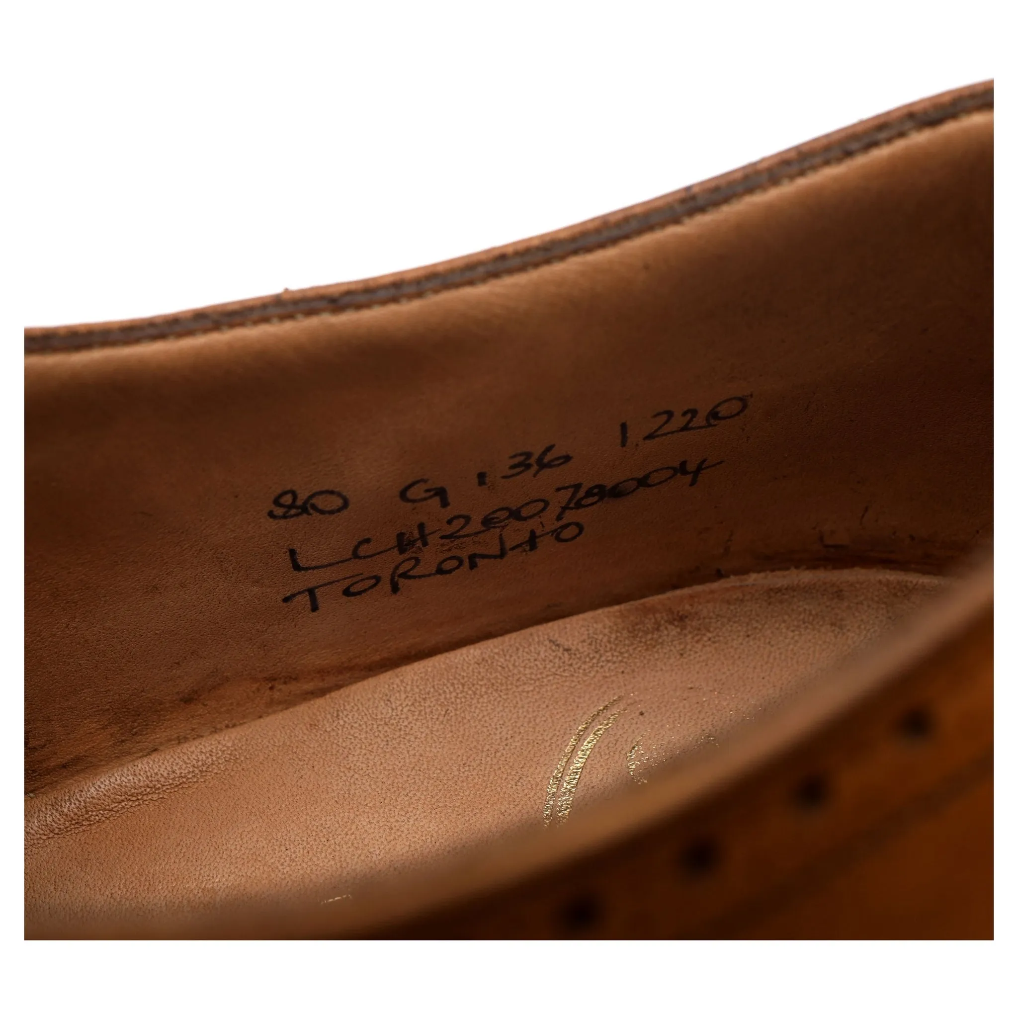 'Toronto' Tan Brown Leather Oxford UK 8 G