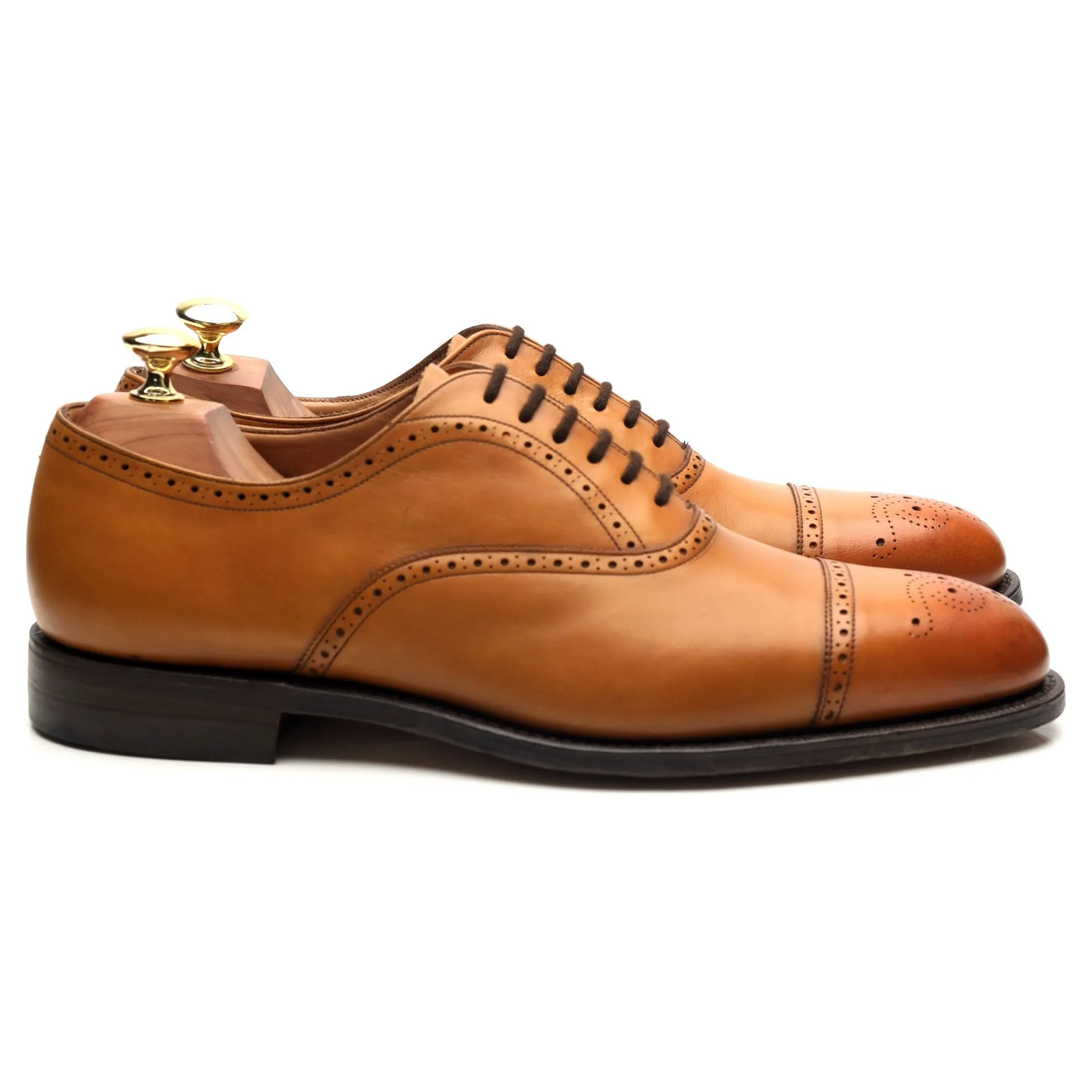 'Toronto' Tan Brown Leather Oxford UK 8 G