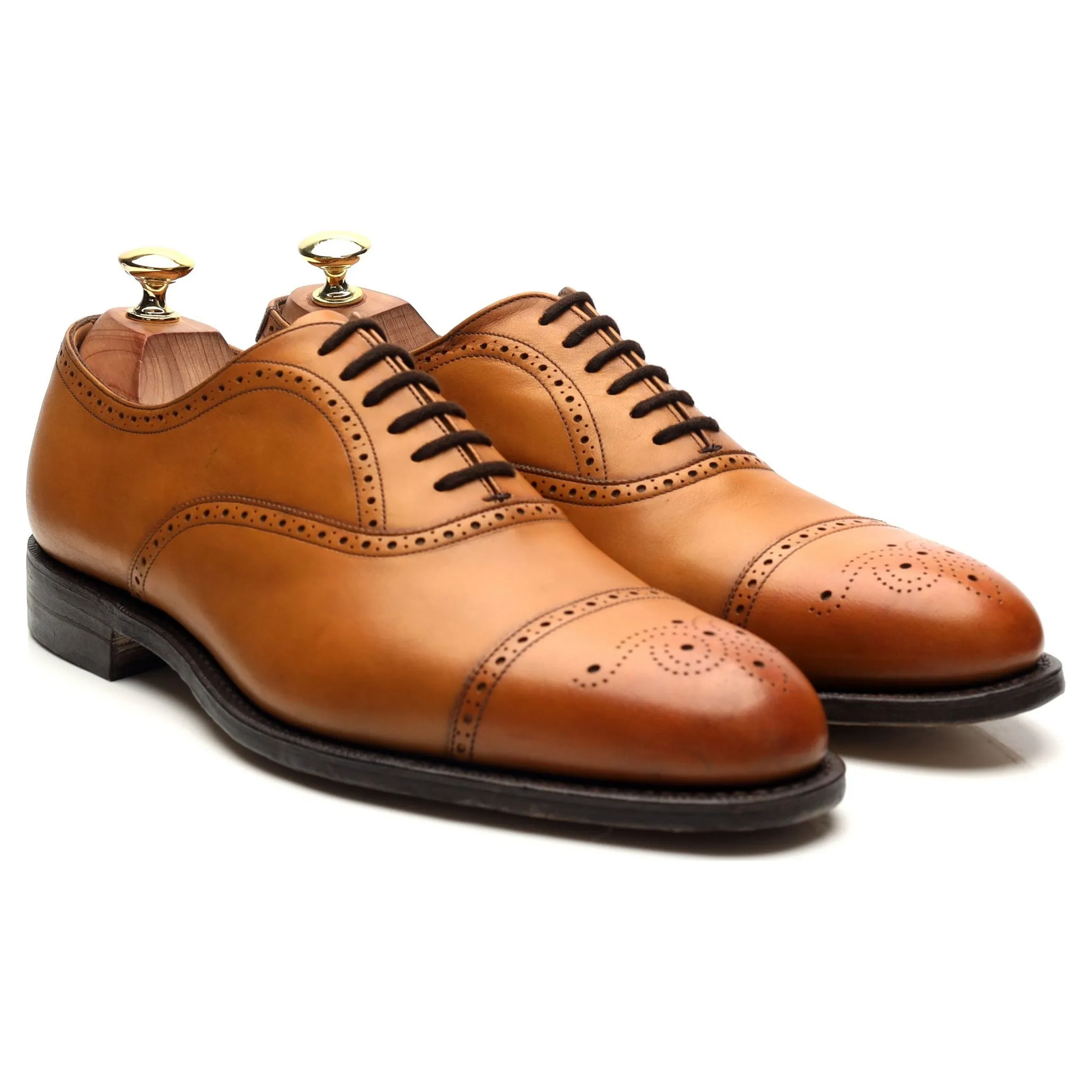 'Toronto' Tan Brown Leather Oxford UK 8 G