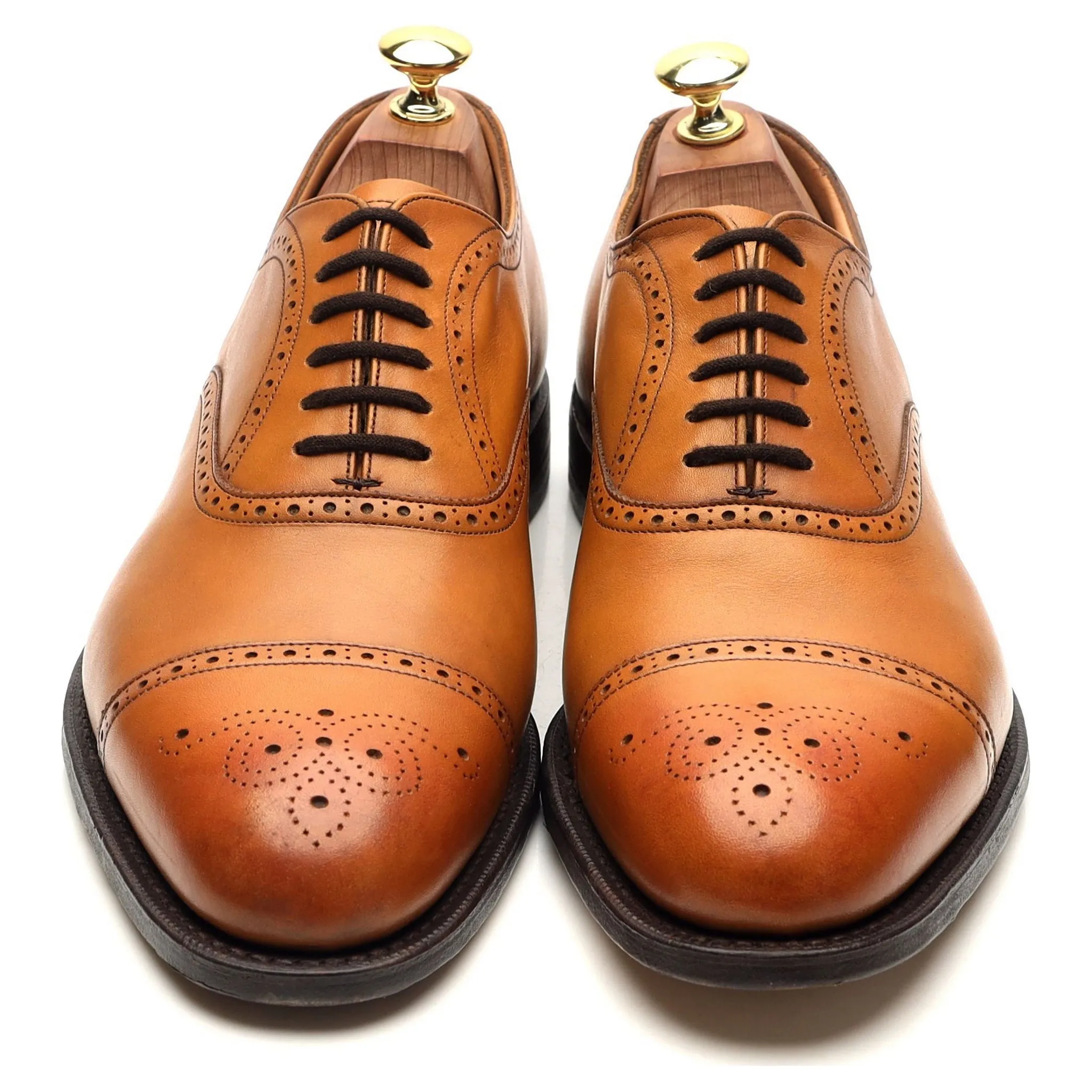 'Toronto' Tan Brown Leather Oxford UK 8 G
