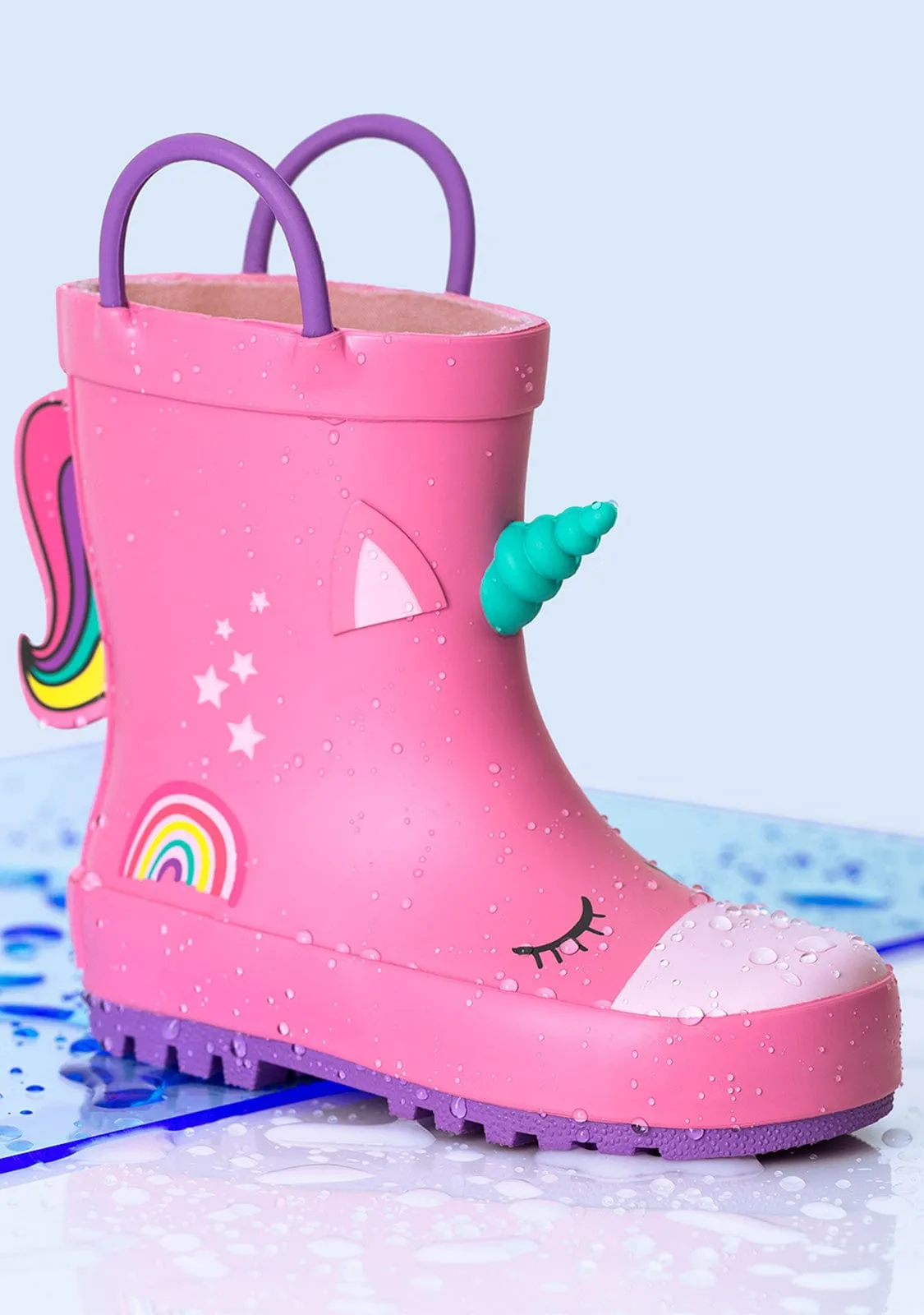 Unicorn Pink Rain Boots