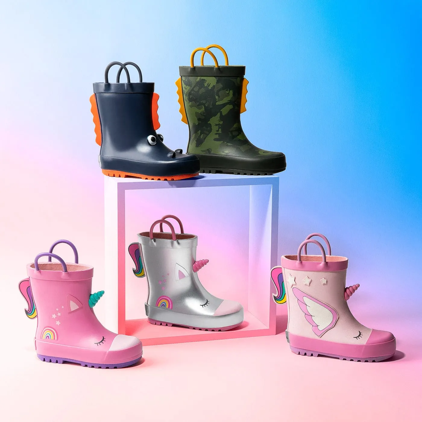 Unicorn Pink Rain Boots