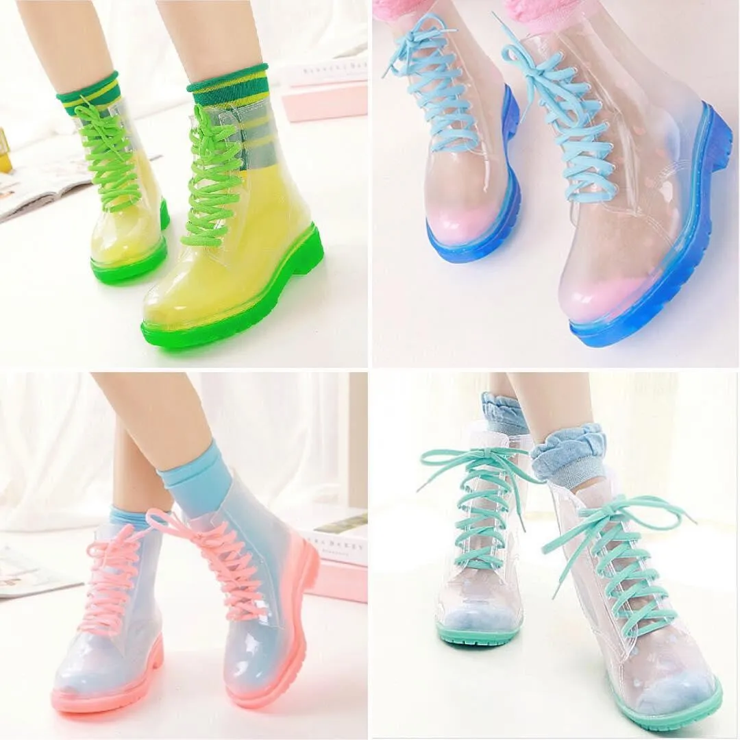 Uniwim Transparent Candy Color Rain Boots SE3990
