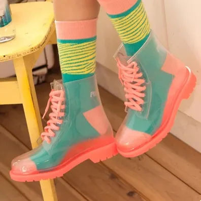 Uniwim Transparent Candy Color Rain Boots SE3990