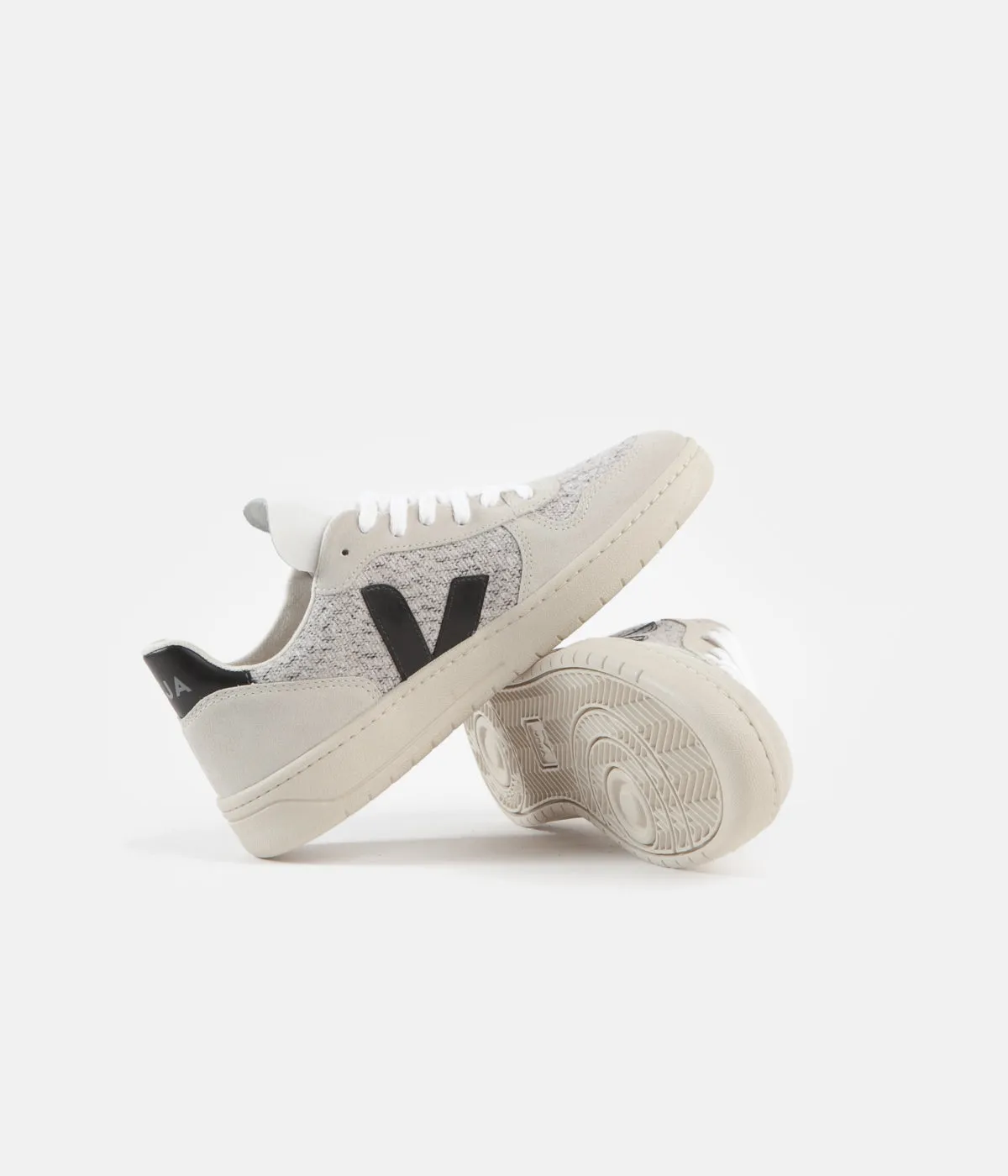 Veja V-10 Flannel Shoes - Snow / Black