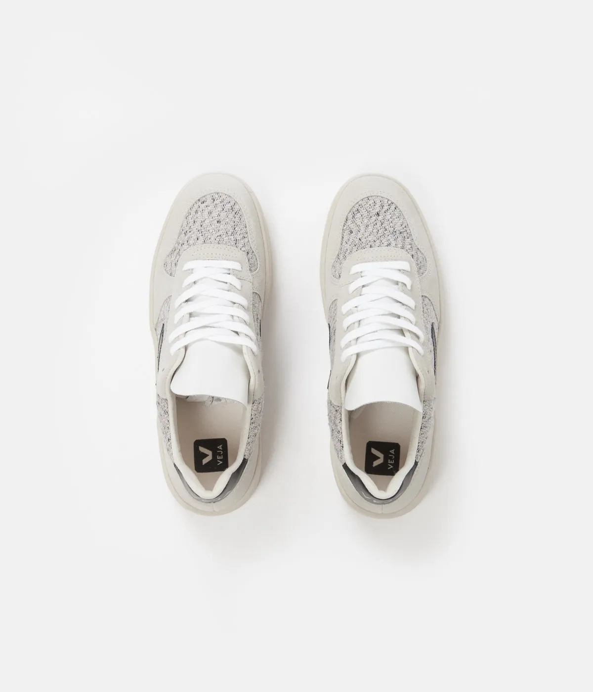 Veja V-10 Flannel Shoes - Snow / Black