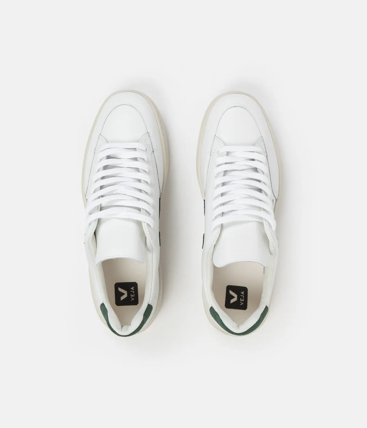 Veja V-12 Leather Shoes - Extra White / Cyprus