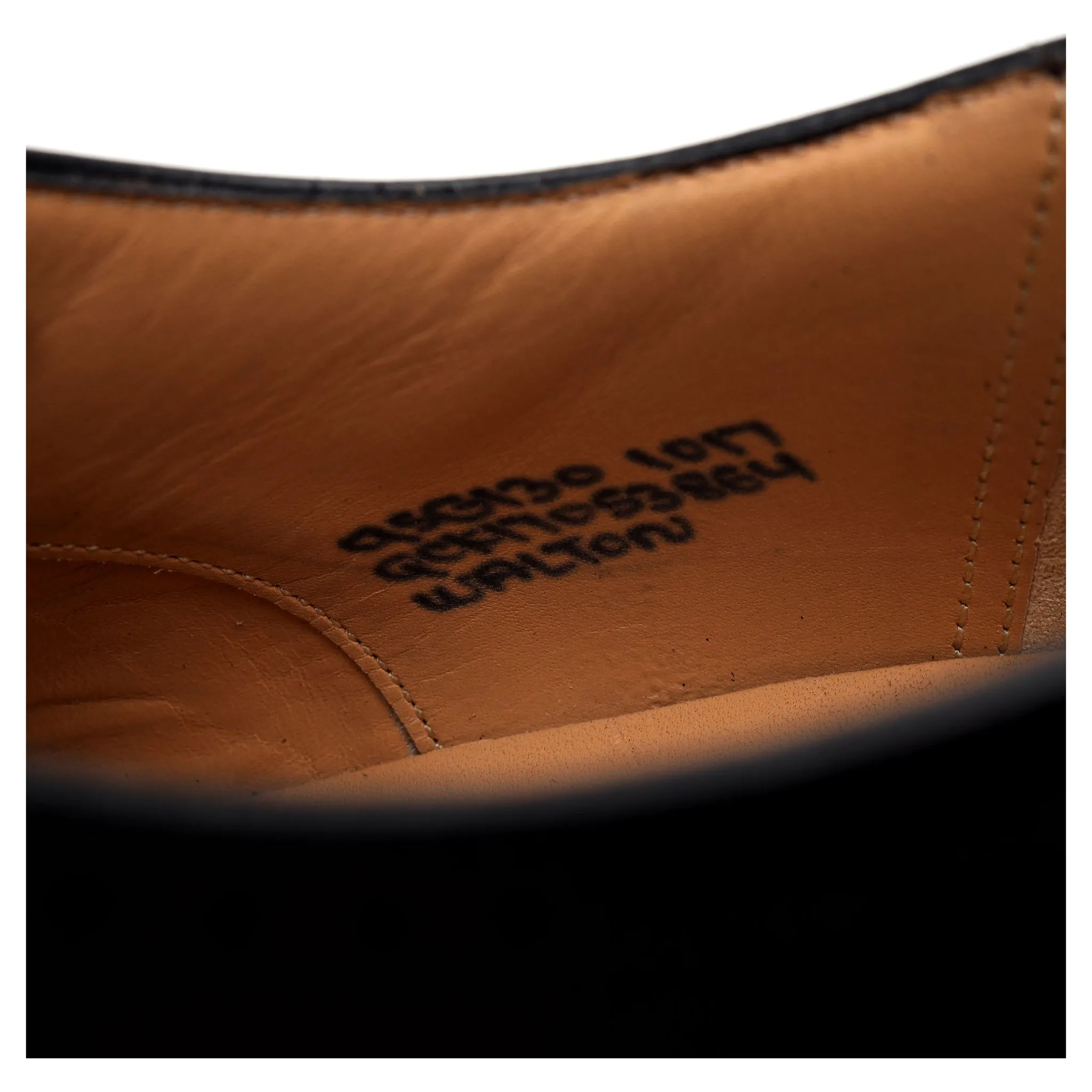 'Walton' Black Leather Oxford UK 9.5 G