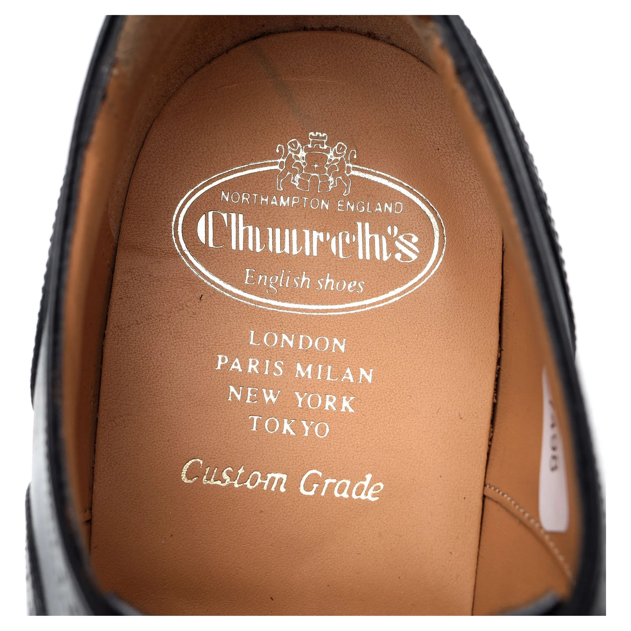 'Walton' Black Leather Oxford UK 9.5 G