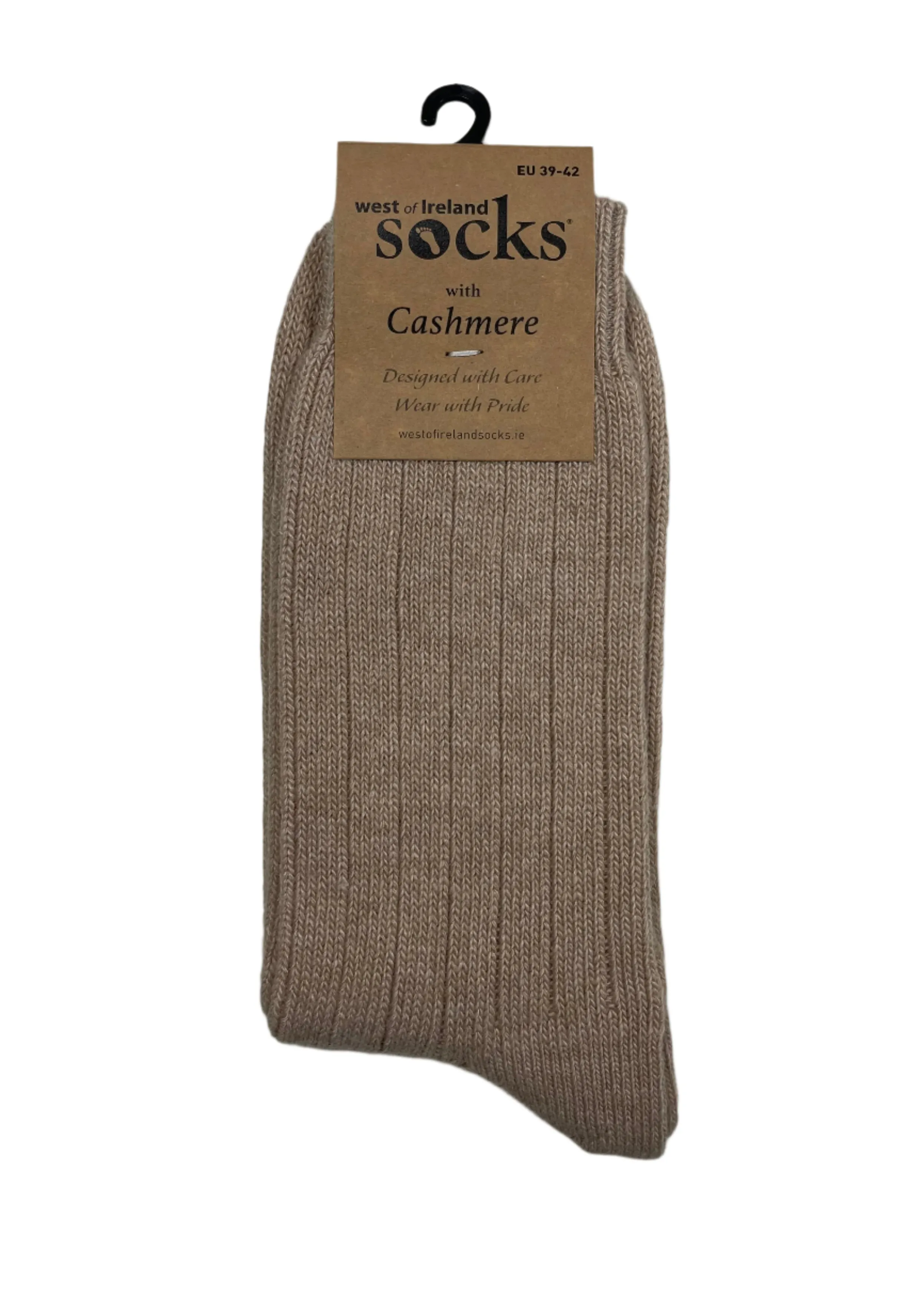 West of Ireland Cashmere Mix Socks | Beige
